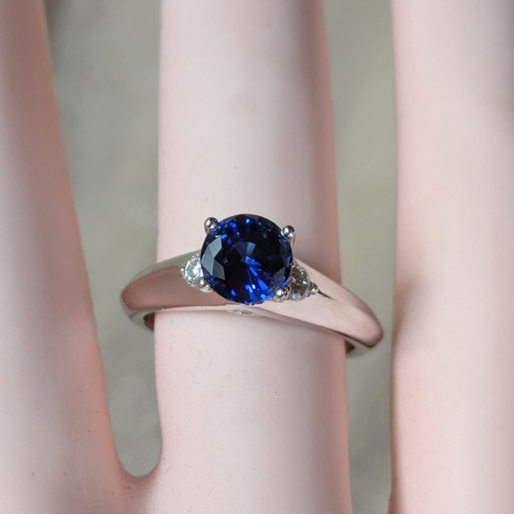 14k W Gold Scott Kay Sapphire Ring s 5. 5 - Picture 8 of 12